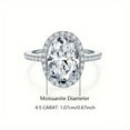 thumbnail image 2 of 4.5 Carat S925 Gorgeous Moissanite Ring Women's Engagement Wedding Rings Anniversary Birthday Proposal Party Birthday Gift, 2 of 8