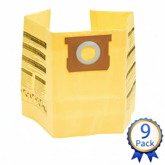 Anbaboys High-Efficiency Dust Bag, 9-Pack, VHBMA 3701,Fits HART 4 to 9 Gallon Wet/Dry Vacuum Cleaners