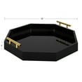 thumbnail image 6 of Kate and Laurel Lipton Decorative Modern Octagon Tray, 18 x 18, Black and Gold, Chic Serving Tray for Storage, Organization, and Display, 6 of 7