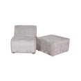 thumbnail image 3 of Sofá Cama M&E MUEBLES Fernanda Gris Claro con Taburete, 3 of 12