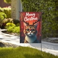 thumbnail image 4 of Merry Christmas Garden Flags 12X18 Inch Vertical Double Sided, Xmas Red Buffalo Plaid With Cat Small Yard Outside Decorations, Winter Seasonal Farmhouse Holiday Outdoor Decor, 4 of 9