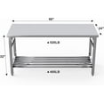 thumbnail image 3 of 60x24 Inch Stainless Steel Work Table for Prep & Work, Folding NSF Commercial Food Prep Worktable with Adjustable Undershelf for Kitchen Prep Work, Restaurant, Home and Hotel, 3 of 7