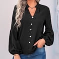 thumbnail image 2 of Camisas Para Mujer Moda Casual Cuello en V Manga Larga Color Sólido Camiseta Top Pullover Blusa Odeerbi ODB127468, 2 of 9