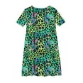 thumbnail image 4 of RXIRUCGD 2025 Vêtements d'Été pour Enfants Filles Enfants d'Âge Moyen Robes à Manches Courtes Col Rond Vêtements de Pratique pour Enfants Robes de Danse, 4 of 5