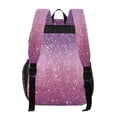 thumbnail image 3 of PVC Transparent Backpacks Clear Backpack for Travel and Outings Pink and Purple Glitter Pattern, 3 of 7