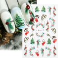 thumbnail image 3 of Pegatinas de uñas de Navidad 3D, navidad, adornos de invierno, adornos deslizantes para guantes de árbol de nieve, linternas, decoración, sombreros de Papá Noel, stickers uñas navideñas, 3 of 4