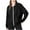 Black, variant on Teen Full Zip Sweatshirts Jacket, Kids Solid Cute Sports Long Sleeve Track Jackets with Pockets Khaki 130
