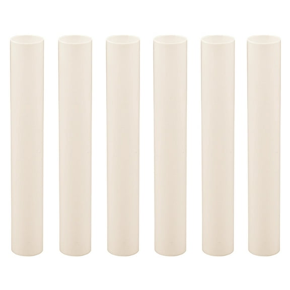 Creative Hobbies 6 Inch Tall Cream Plastic Candle Covers Sleeves Chandelier Socket Covers - Pack of 6 - Slip Over E12 Candelabra Base Sockets