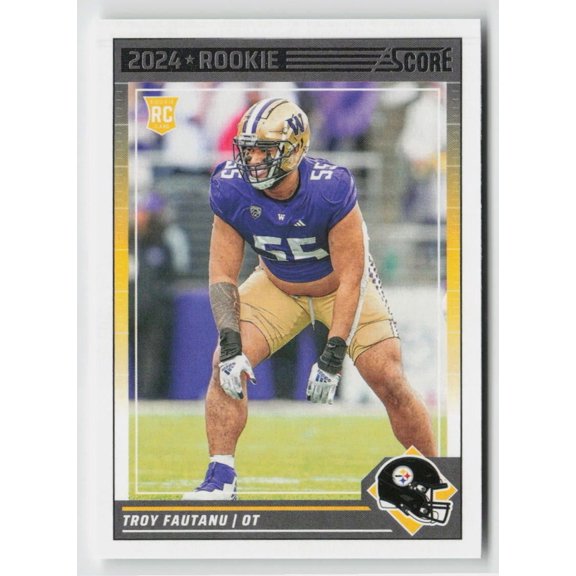 2024 Panini Score Troy Fautanu #333 RC Pittsburgh Steelers Football Card
