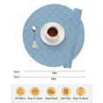 thumbnail image 6 of 13 Inch Round Placemats Set of 6, Haze Blue Plaid Non Slip Heat Insulation PP Table Mats, Farmhouse Modern Abstract Striped Washable Place Mats for Kitchen Dining Party Table Decor, 6 of 7