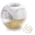 thumbnail image 2 of Gkeoshab Fixing Clip Paper Clip Holder， White Holder With Gold Paper Clips 100pcs 28mm(1.1 Home & Garden, 2 of 3