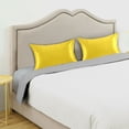 thumbnail image 5 of Haosy Satin Pillowcase for Hair and Skin Standard Cooling Silk Pillow Case with Envelope Closure Yellow 20"x30", 5 of 9