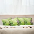 thumbnail image 7 of Ambesonne Landscape Throw Pillow Cover 4 Pack, Mushroom Flower Magic, 18", Green Purple, 7 of 7