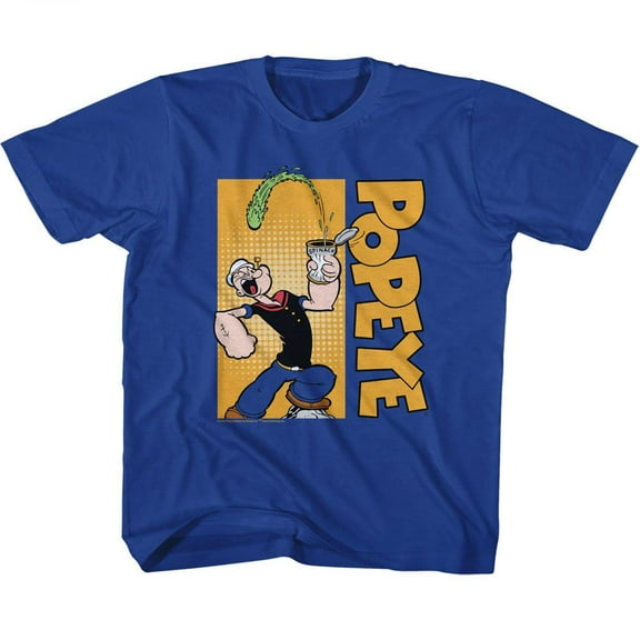 Popeye Vertical Logo Royal Youth T-Shirt Xl (18-20)