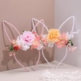 thumbnail image 2 of Diadema con diseño de orejas de conejo para decoración de flores, accesorios de fotografía para cosplay, cumpleaños y fiestas de Pascua., 2 of 8