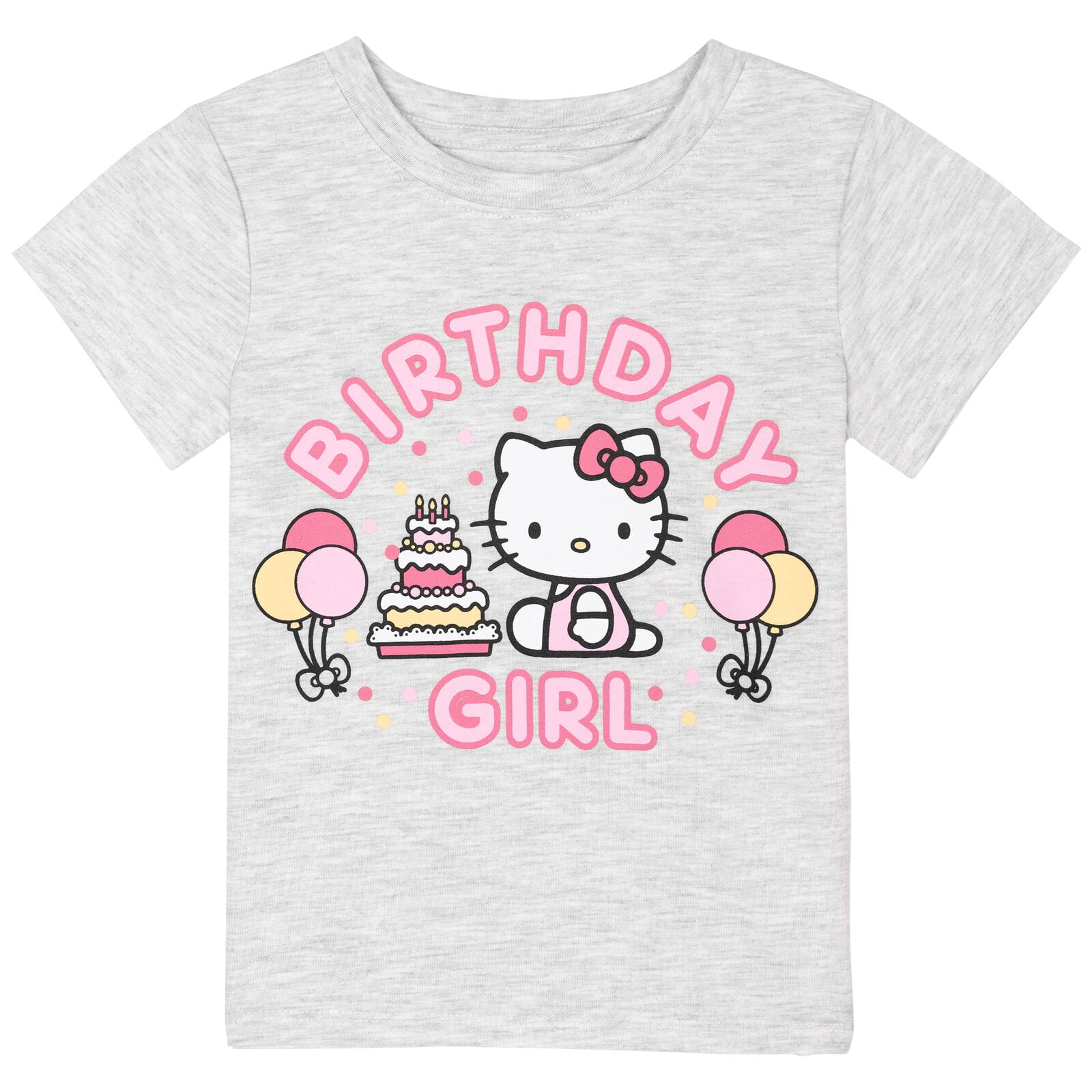 Hello Kitty Birthday T-Shirt and Mesh Tulle Skirt Outfit Set Toddler to Big Kid