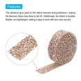 thumbnail image 4 of 3 Roll 9 Yards Self Adhesive Crystal Rhinestone Diamond Ribbon for Arts & Crafts Project Silver Base Champagne Color, 4 of 5