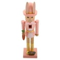 thumbnail image 2 of WEUVEB Wooden Bunny Nutcracker Easter Ornament - Festive Spring Home Decoration, 2 of 8