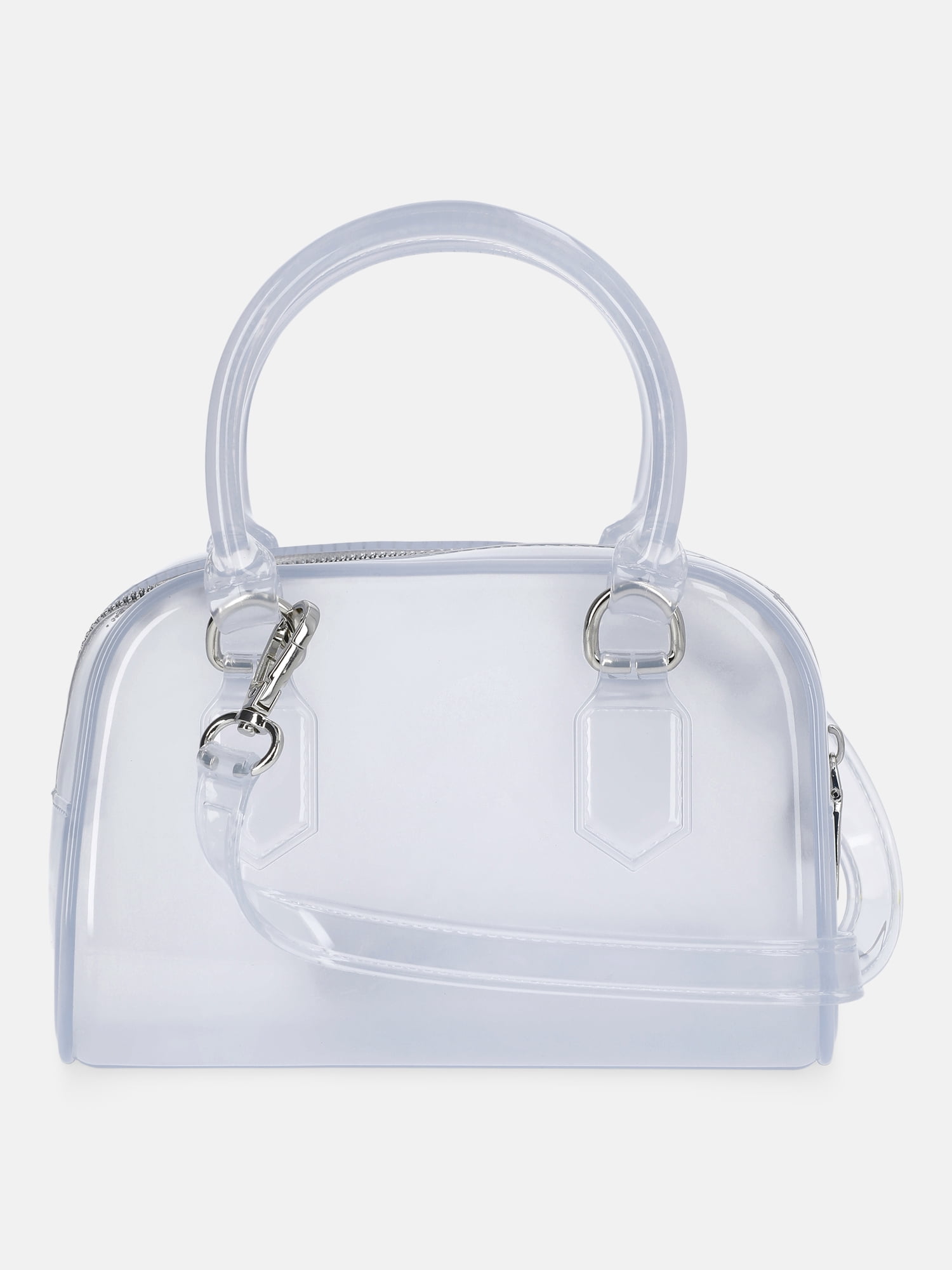 No Boundaries Women's Jelly Top Handle Mini Bag, Clear