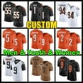 thumbnail image 2 of NFL_Jersey 9 Joe Burrow 1 JaMarr Chase Football Jersey 94 Sam Hubbard Tee Higgins Chidobe Awuzie Logan Wilson Cam Taylor-Britt Evan McPherson Joseph Ossai Bengals Boomer Esiason, 2 of 7