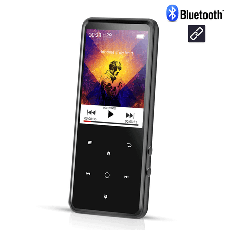AGPTEK 16GB MP3 Player Bluetooth 4.0 with 2.4 Inch TFT Color Screen, FM Voice Recorder Lossless Sound Music (Best Music Recorder For Android)