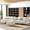 Beige, variant on Rophefx 114" Velvet U Shaped Sectional Sofa with Chaise & Ottoman, 4 Seater Deep Seat Modular Couch with Washable Covers for Living Room Apartment,Black