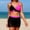 *Hot Pink, variant on ClodeEU Women's Adjustable Straps Bikini Set with Mesh Skirt ,Two Piece Swimsuit with Built in Pads Green,Womens Plus M
