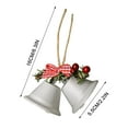 thumbnail image 3 of Christmas Bell Ornament Metal Santa Christmas Hanging Decoration Indoor Outdoor Christmas Tree Decoration, 3 of 4