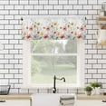 thumbnail image 4 of nqOlkjepod Colorful Flowers Farmhouse Short Window Curtain Valances, Spring Botanical Watercolor Wildflowers Rod Pocket Kitchen Valances for Living Room Bedroom Bathroom Cafe, 1 Panel - 60" x 18", 4 of 8