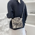 thumbnail image 3 of Bolso bandolera con estampado de lona vintage para mujer Bolsos con asa superior de perlas informales Likrtyny Para estrenar, 3 of 9