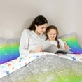 thumbnail image 5 of Feelyou Glitter Stars Starry Sky Full Size Comforter Sets, Chic Modern Fashion Bedding Comforter Set, Teen Adult Kid Reversible Bedding Sets, Breathable Home Decor, 3-Piece, 5 of 8