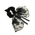 thumbnail image 5 of Unique Bargains 1 Pc Fashion Ribbon Scrunchies Hair Elastic Band black flower, 5 of 5