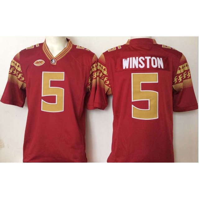 Chandail de Football pour Hommes Florida State Seminoles Rouge #5 Winston College