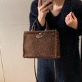 thumbnail image 4 of Bolso Bandolera Mujer Lana Cordero Vintage Bolsos Mano Otoño Invierno (Café), 4 of 9