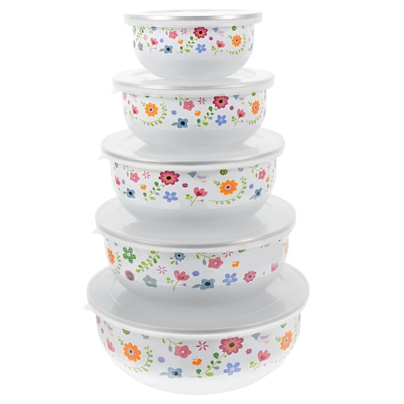 ACDANC 2026 New Enamel Mixing Bowls with Lids - Set of 1 for Home Kitchen for Kitchen,Cooking,Baking,Home