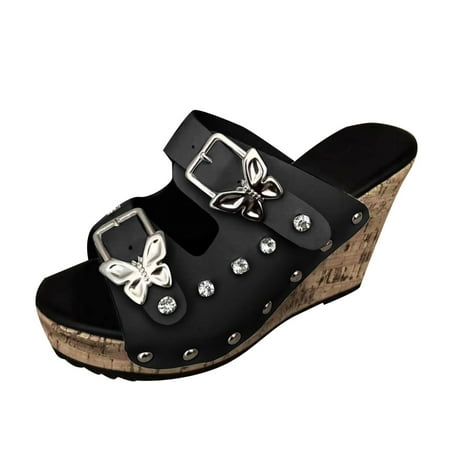 

Jungdeepe Women s Slope High Heel Sandals Fashionable Solid Color Sandals Women Sandal Slides Slide Sandals Shower Shoes Women Slides Summer Dresses Sandals Women Slide