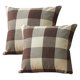 thumbnail image 1 of 2 fundas de almohada a cuadros para exteriores e interiores, fundas de almohada cuadradas de estilo rústico, decoración del hogar, 18 x 18 pulgadas, 1 of 5