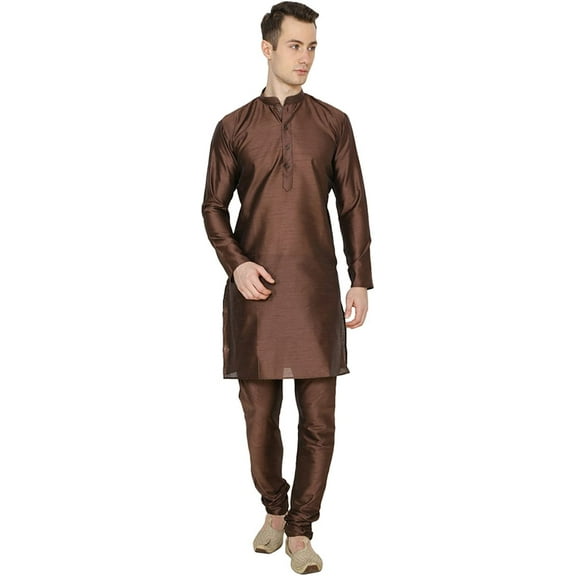 Royal Kurta Men's Silk Solid Kurta Pyjama