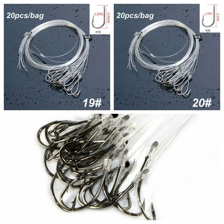 20/28pcs High Quality Perforated Carbon Steel Barb Fishing Hook
