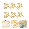 thumbnail image 4 of Shisuyan 6Pcs Holiday Napkin Rings Elk Napkin Decorations for Friends Sharing, 4 of 8