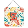 thumbnail image 6 of Carolines Treasures CJ2001-XDS66 Letter X Retro Teal Orange Musical Instruments Initial Wall and Door Hanging Prints, 6 of 7