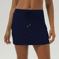 thumbnail image 6 of QHFBli Womens Casual Mini Skirt Drawstring Summer High Waist Bodycon Workout Short Pencil Skirt, 6 of 6