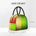 thumbnail image 5 of YFYANG Portable Waterproof Insulated Lunch Bag, Rainbow Line Texture Reusable Cooler Bag / Picnic Bag for Adults Teens, 5 of 9