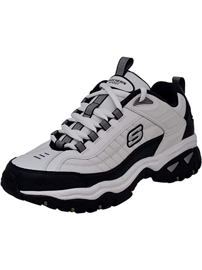Men's Energy Lace-up White/Navy Blue Sneaker m US… - Walmart.com
