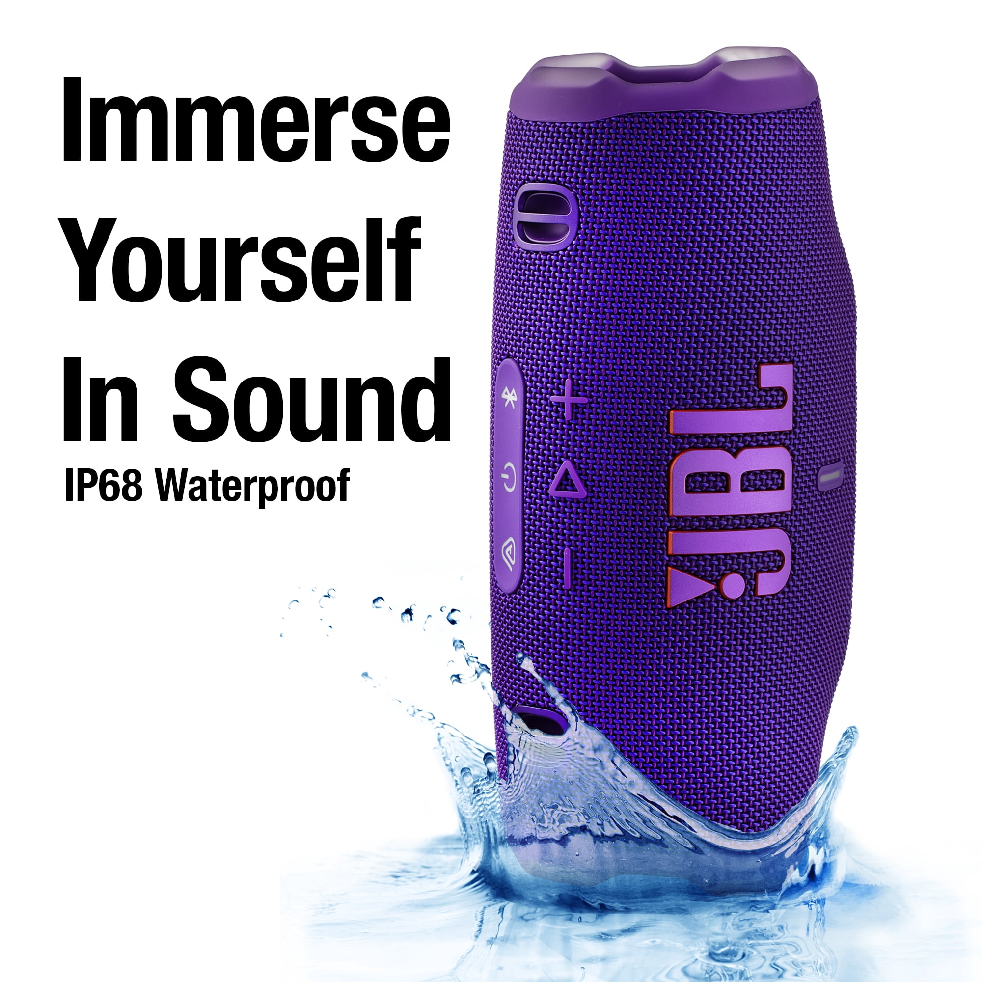 JBL Charge 6 Portable Speaker (Purple), IP68 Waterproof with Travel Case (International Model)