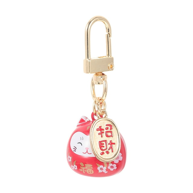 MasteelfCA Porte-Clés Chat Adorable Pendentif Cloche Chat Ornement Chat Fortune Clés Pendentif