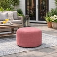 thumbnail image 6 of Red Outdoor Pouf Ottoman, Weather-Ready Patio Ottoman for Seating, 6 of 6