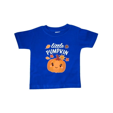 

Inktastic Cute Little Pumpkin with Fall Leaves Gift Baby Boy or Baby Girl T-Shirt