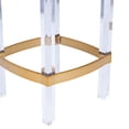 thumbnail image 4 of Beaumont Lane Metropolitan Living Acrylic and Polished Brass Counter Stool in White, 4 of 6