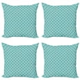 thumbnail image 1 of Ambesonne Retro Throw Pillow Cover 4 Pack, Abstract Ornaments Dots, 20", Pale Blue Black White, 1 of 2